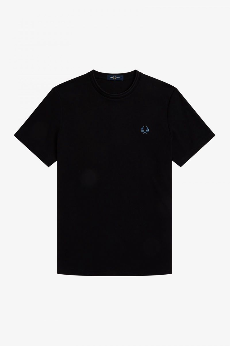 Men\'s Fred Perry 1952 Graphic T-Shirts Black | 2310867-PK