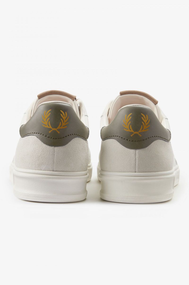 Men's Fred Perry B400 Shoes White | 5269781-KQ