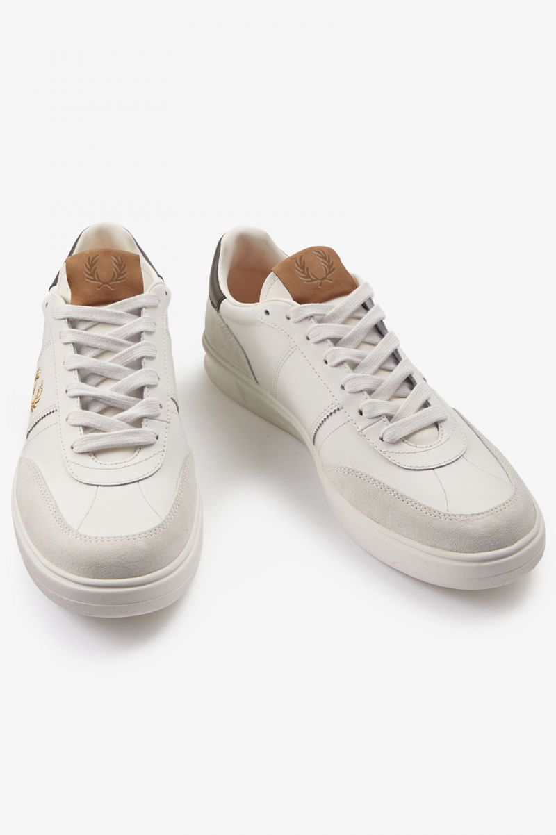 Men's Fred Perry B400 Shoes White | 5269781-KQ