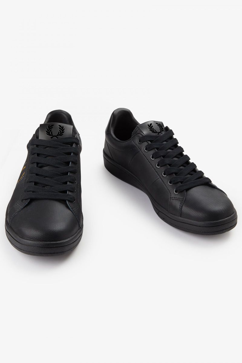 Men's Fred Perry B721 Shoes Black | 1475236-QL