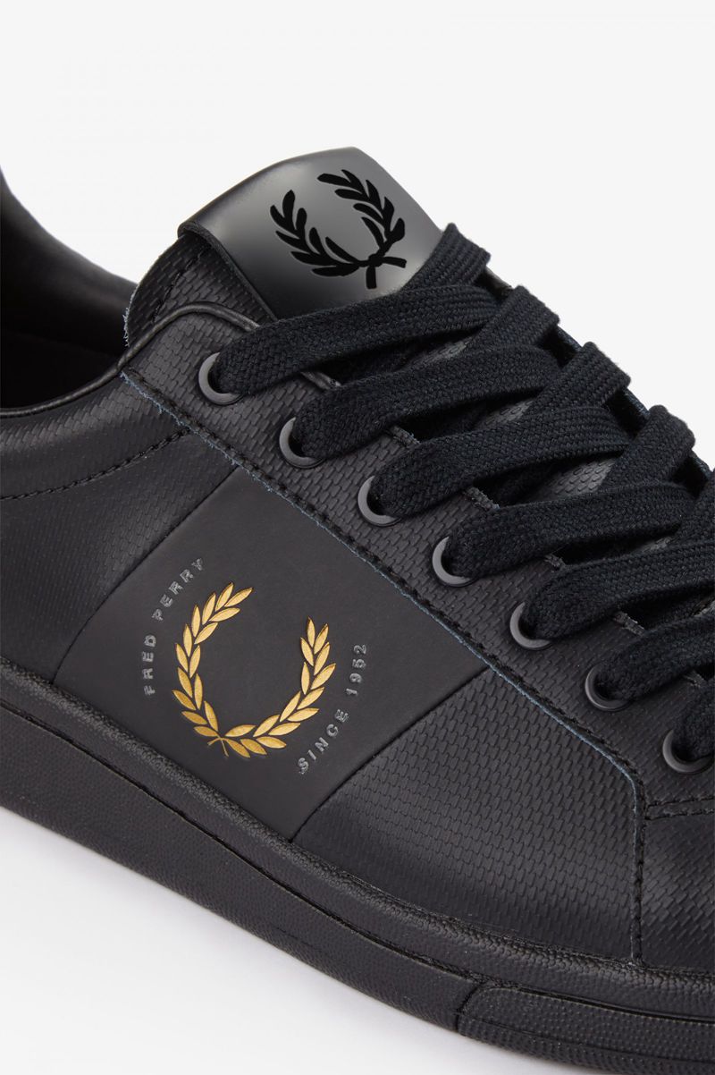 Men's Fred Perry B721 Shoes Black | 1475236-QL