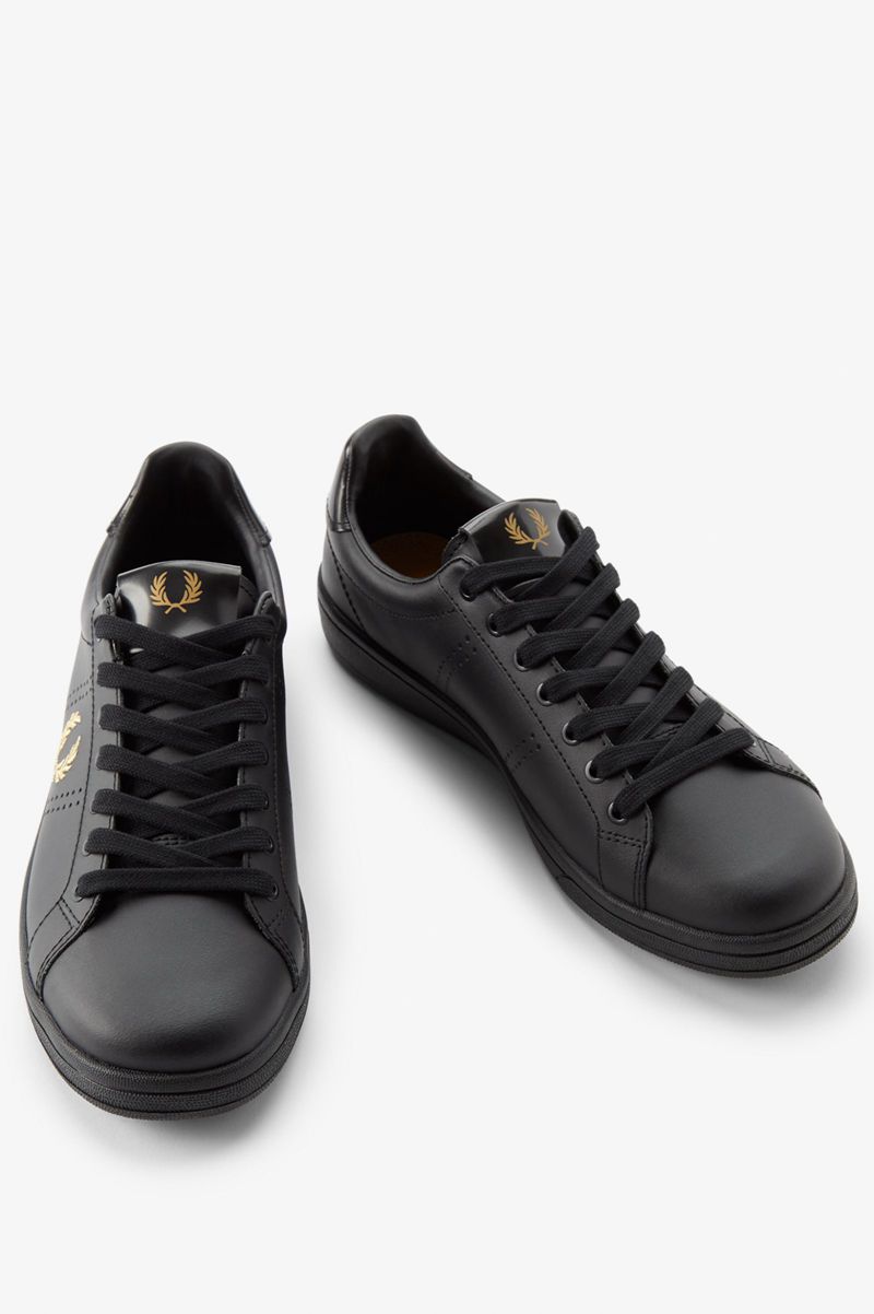 Men's Fred Perry B721 Shoes Black | 7098623-LO