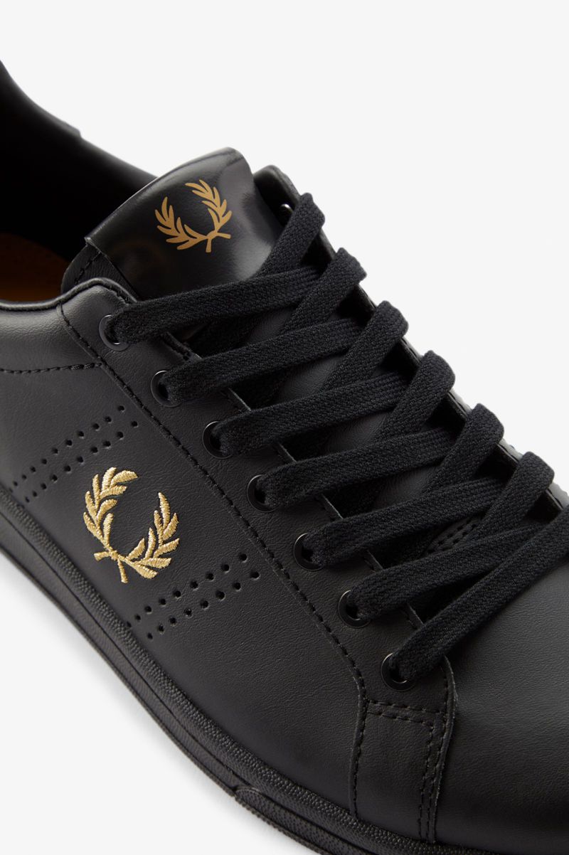 Men's Fred Perry B721 Shoes Black | 7098623-LO