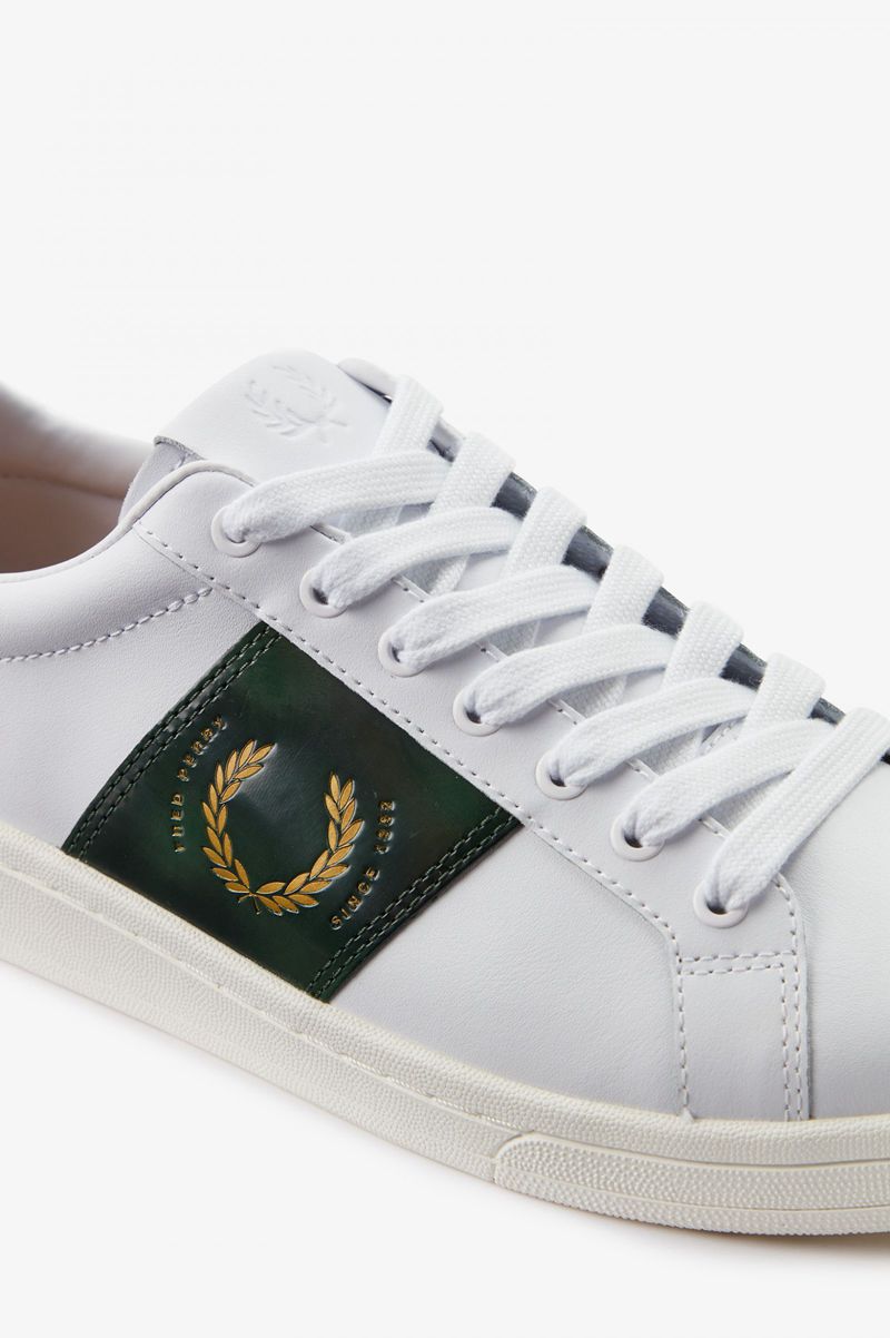 Men's Fred Perry B721 Shoes White | 2734160-YD