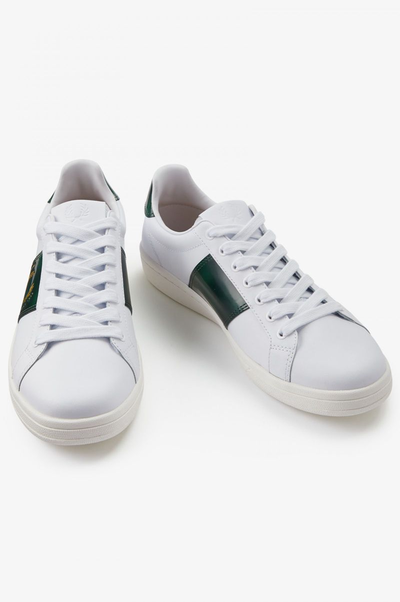 Men's Fred Perry B721 Shoes White | 2734160-YD