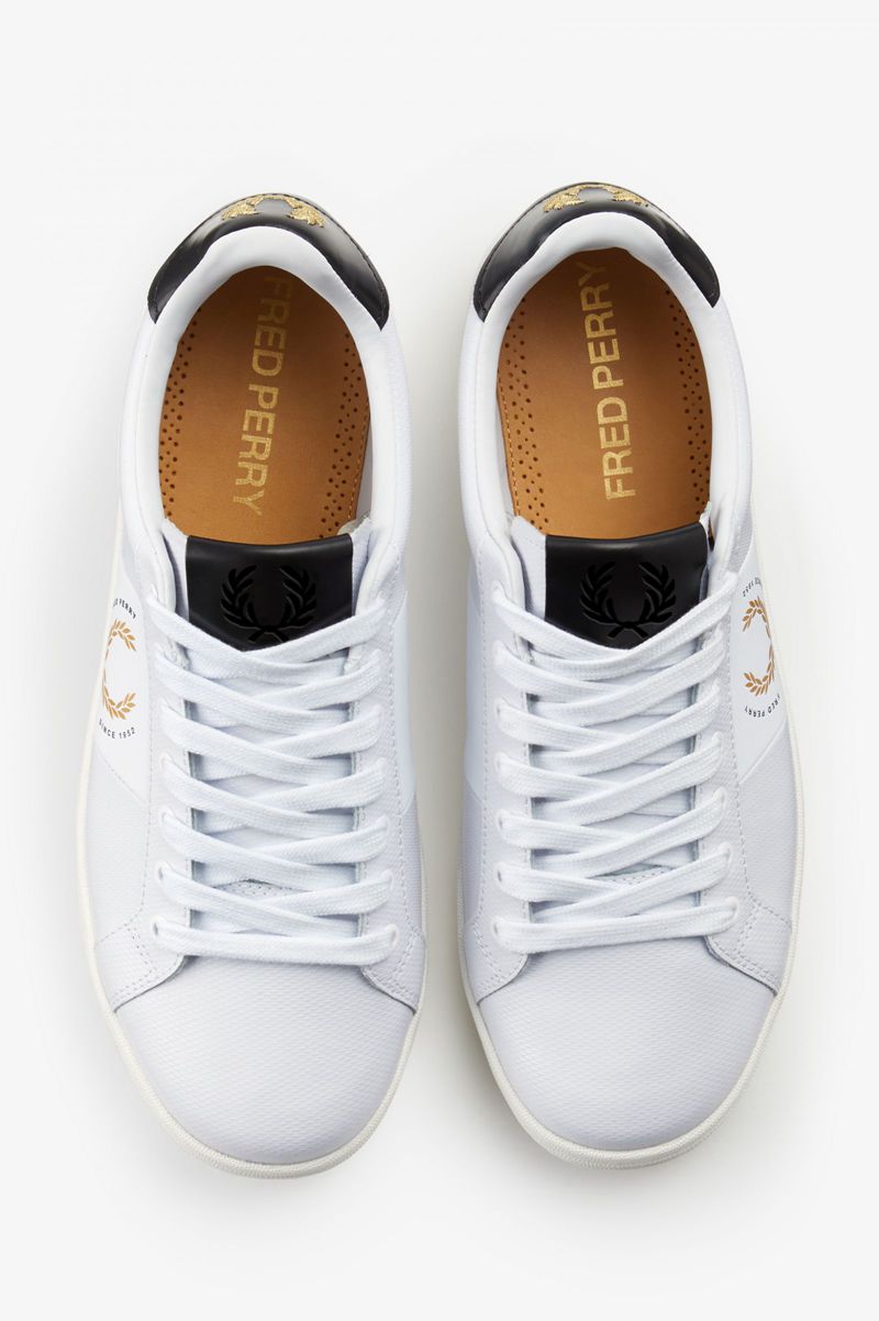 Men's Fred Perry B721 Shoes White | 3182067-YQ