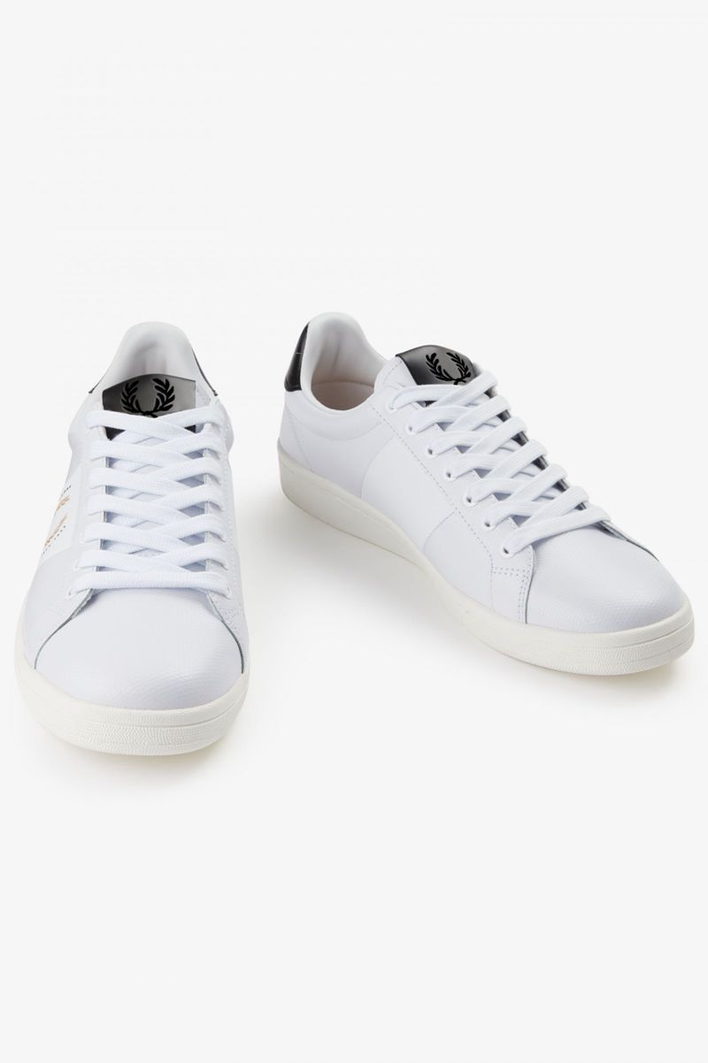 Men's Fred Perry B721 Shoes White | 3182067-YQ