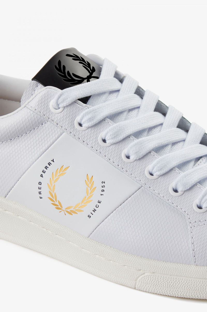 Men's Fred Perry B721 Shoes White | 3182067-YQ