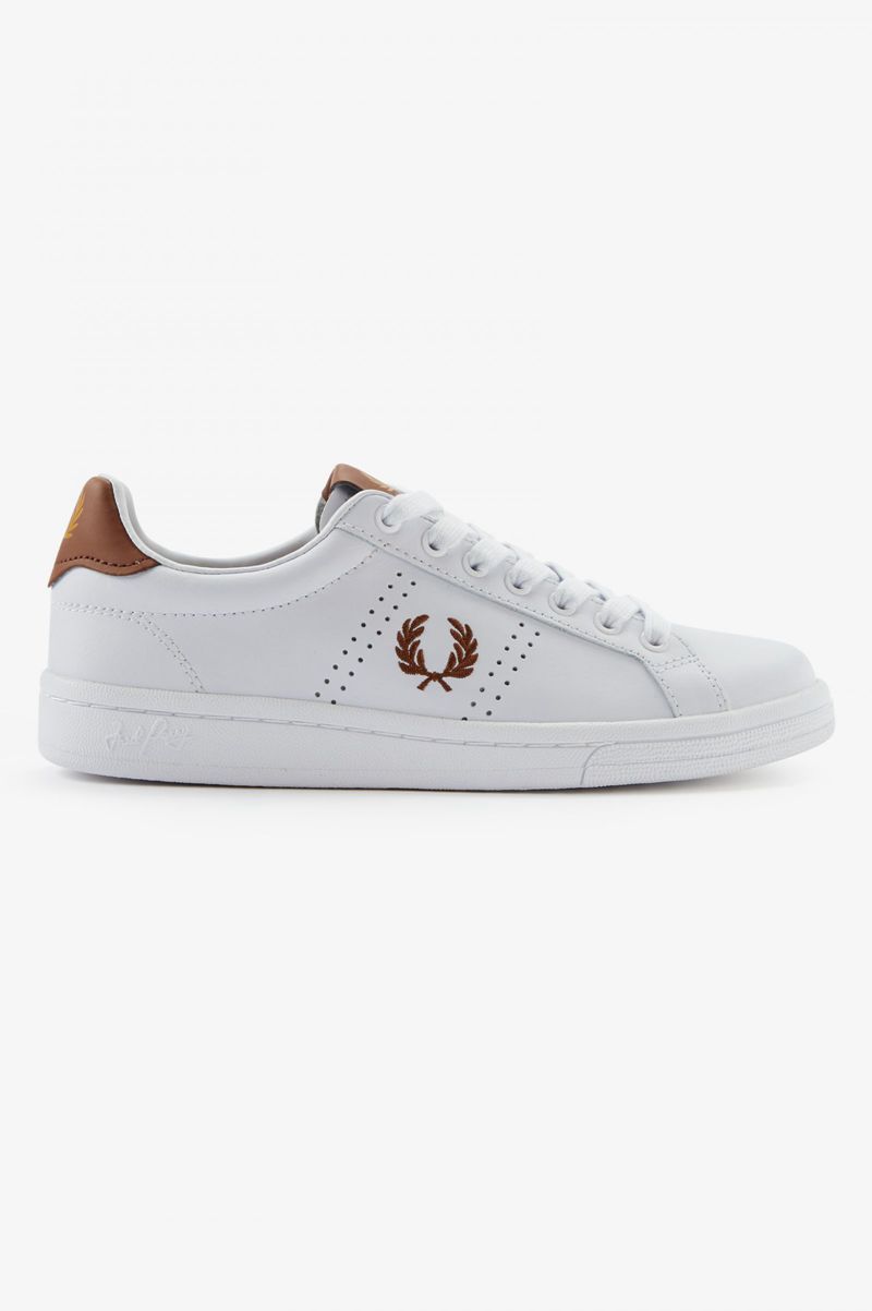 Men\'s Fred Perry B721 Shoes White | 3547910-XV