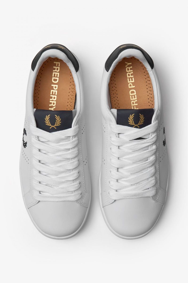 Men's Fred Perry B721 Shoes White | 4315906-ND