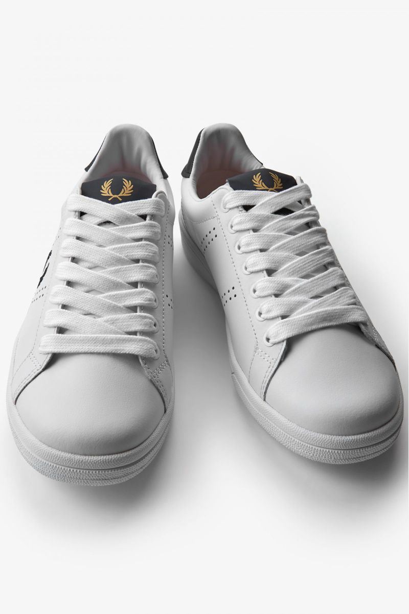 Men's Fred Perry B721 Shoes White | 4315906-ND