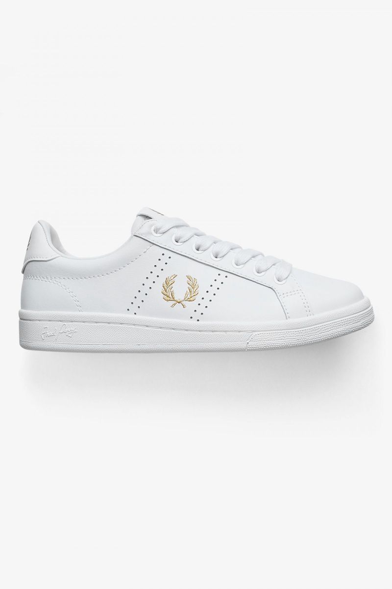 Men's Fred Perry B721 Shoes White | 8279043-WI