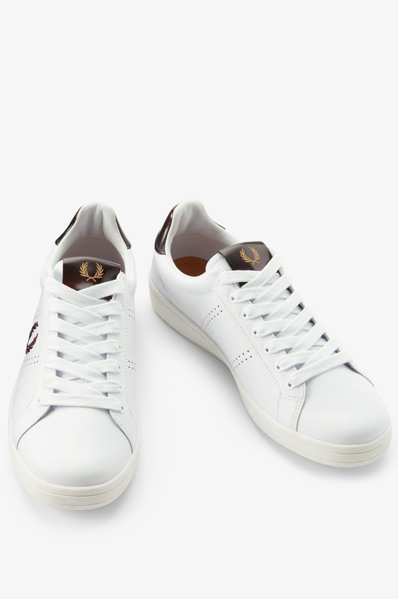 Men's Fred Perry B721 Shoes White | 8409165-EB