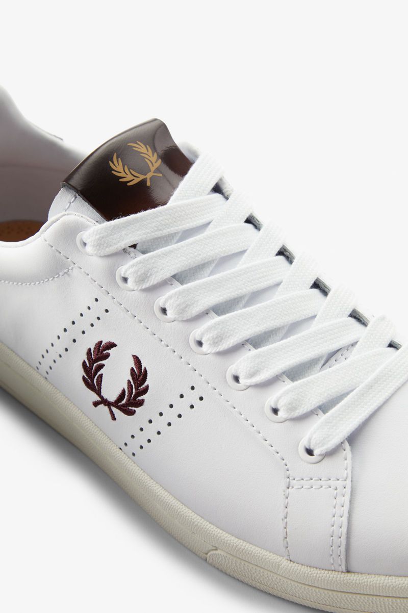 Men's Fred Perry B721 Shoes White | 8409165-EB