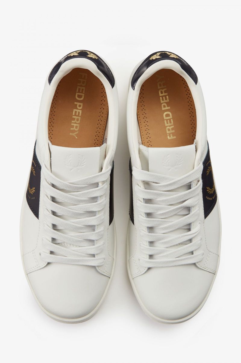 Men's Fred Perry B721 Shoes White | 8910564-SM