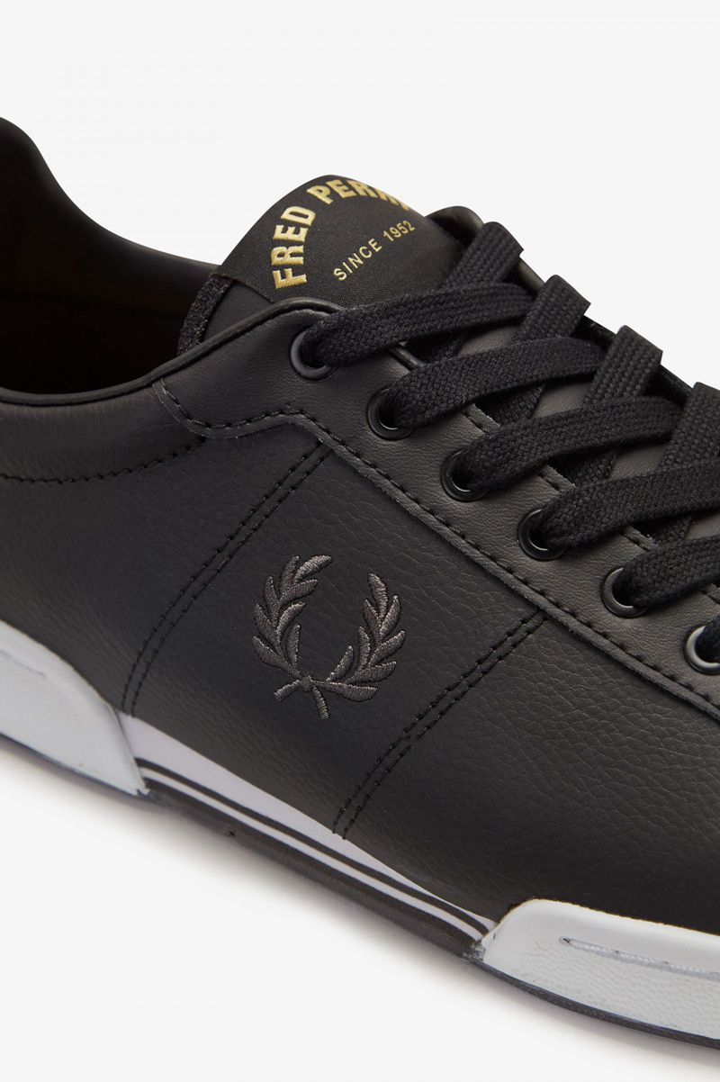 Men's Fred Perry B722 Shoes Black | 1608527-EJ