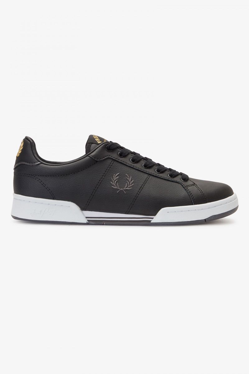 Men\'s Fred Perry B722 Shoes Black | 1608527-EJ