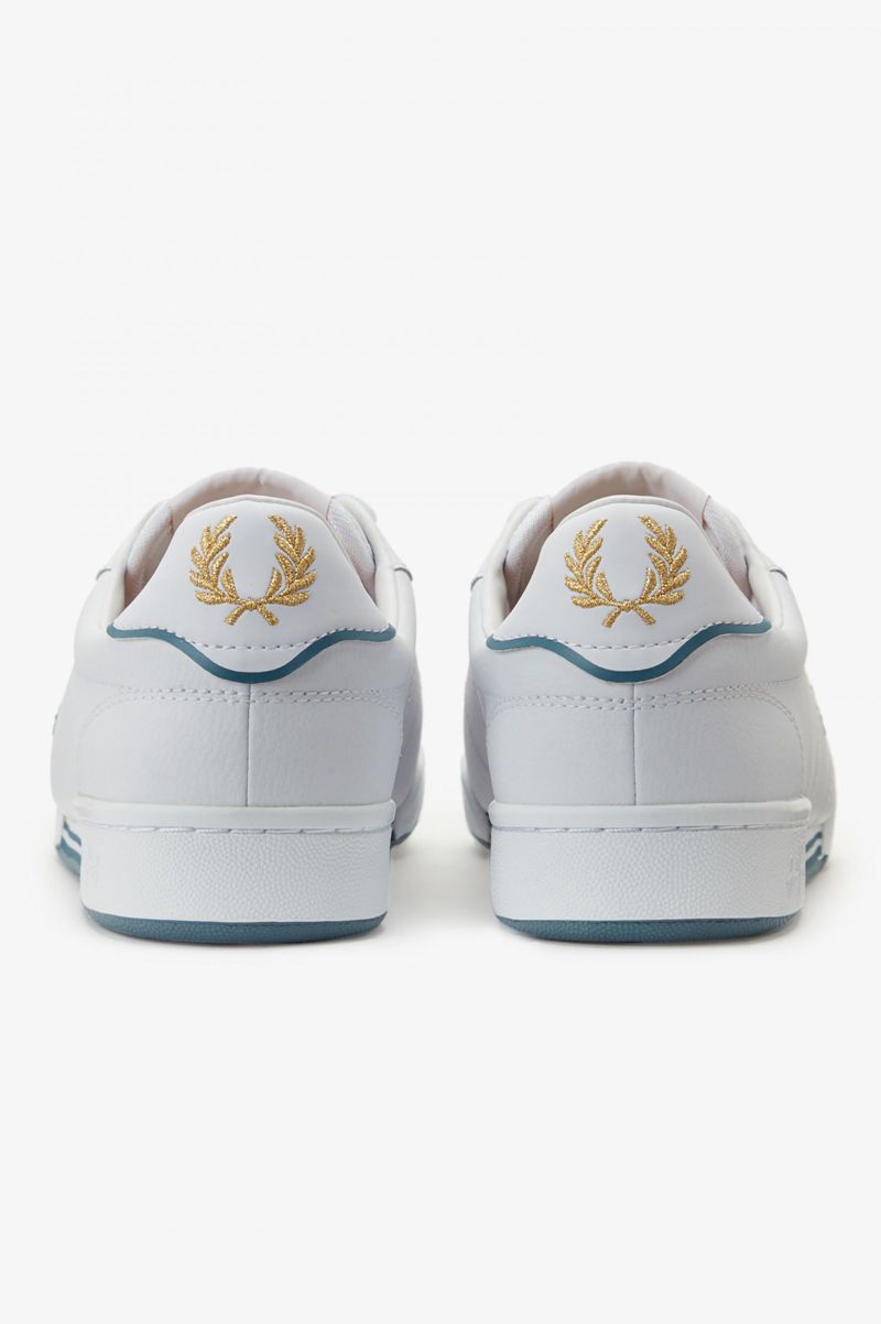 Men's Fred Perry B722 Shoes White | 0921857-VZ