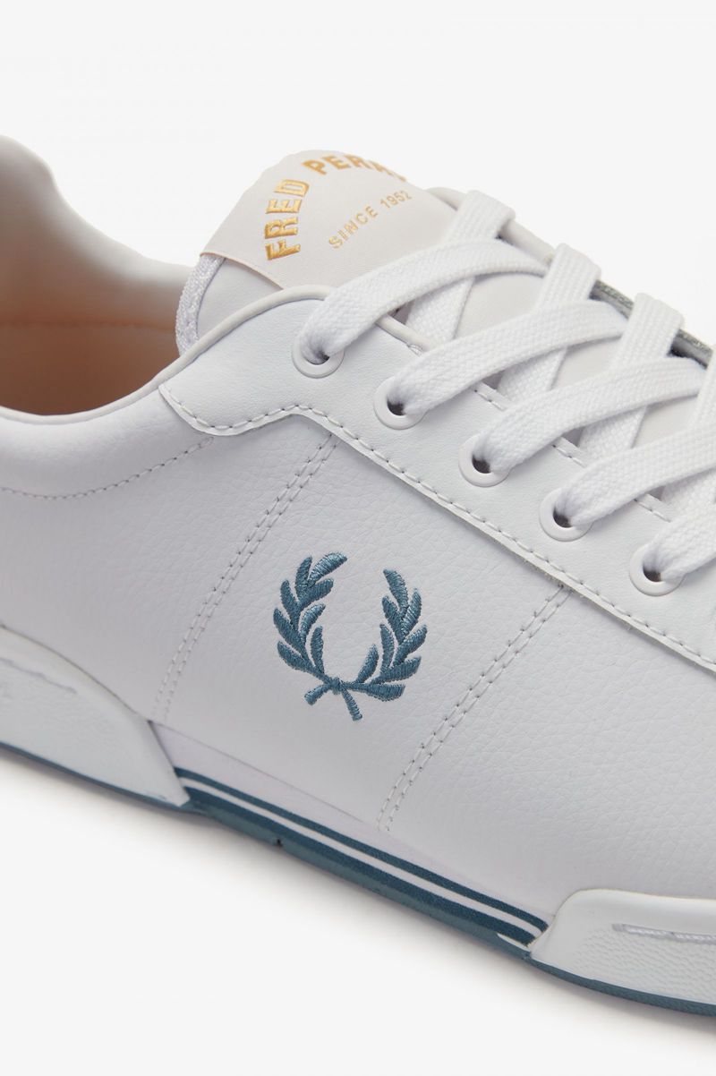 Men's Fred Perry B722 Shoes White | 0921857-VZ