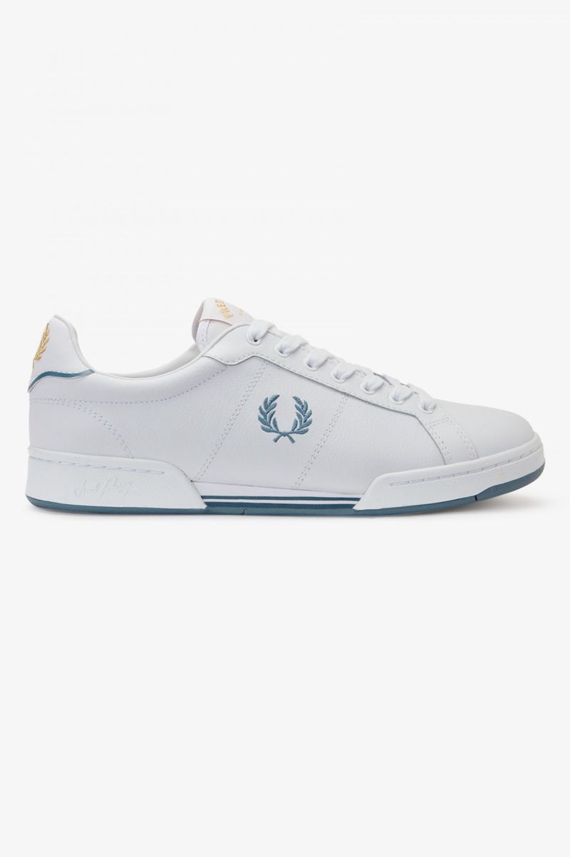 Men\'s Fred Perry B722 Shoes White | 0921857-VZ