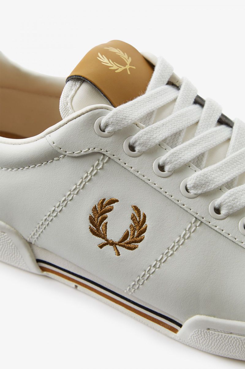 Men's Fred Perry B722 Shoes White | 1625873-KR