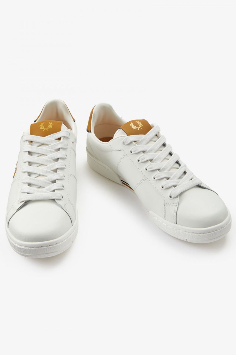 Men's Fred Perry B722 Shoes White | 1625873-KR