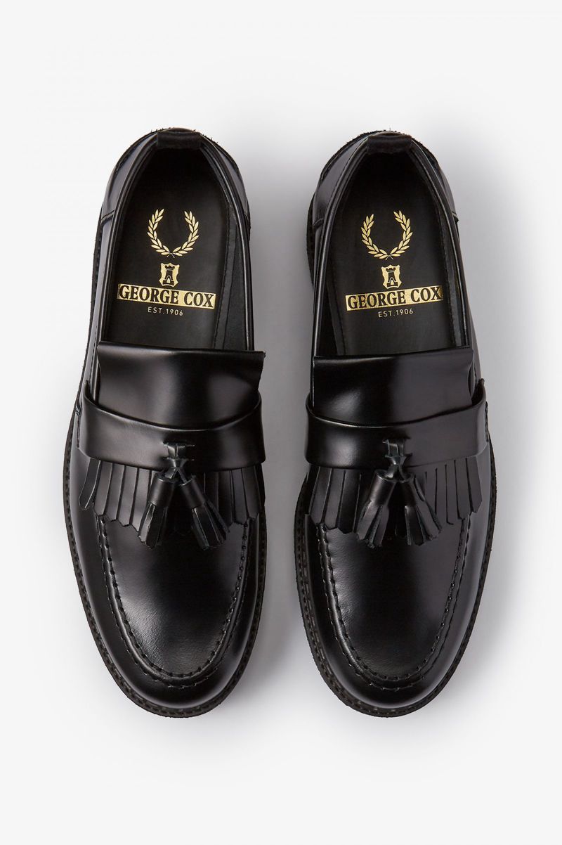 Men's Fred Perry B9278 Shoes Black | 1485260-CV