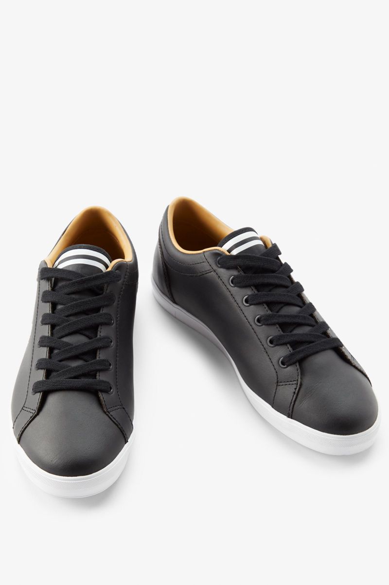 Men's Fred Perry Baseline Shoes Black | 1629534-ZO