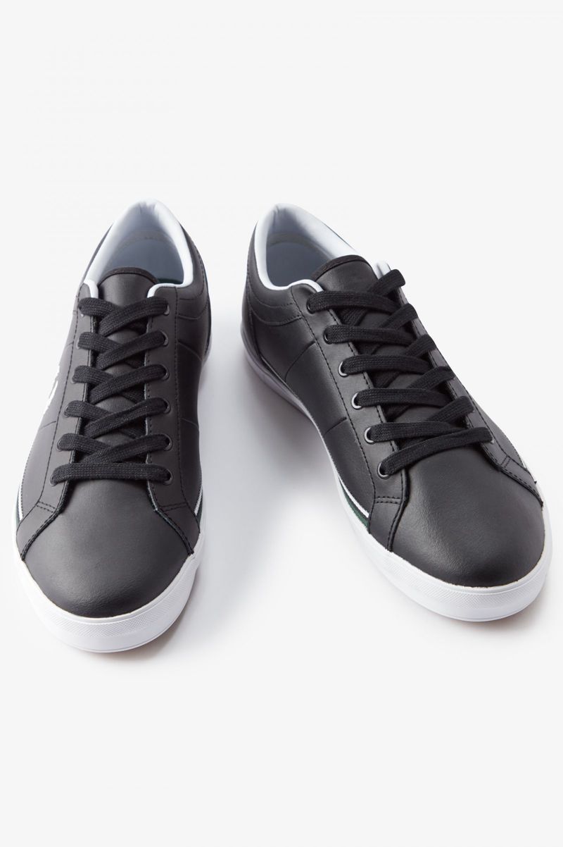 Men's Fred Perry Baseline Shoes Black | 7610349-DR