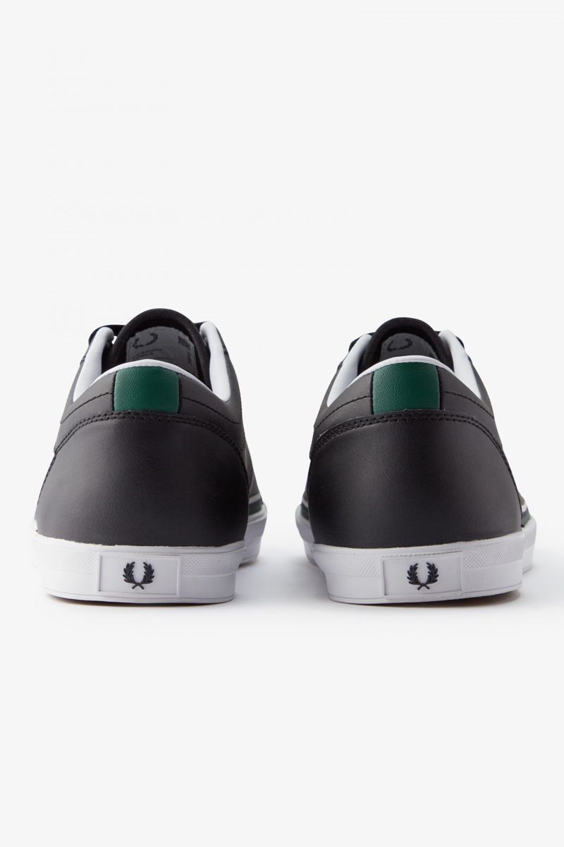 Men's Fred Perry Baseline Shoes Black | 7610349-DR