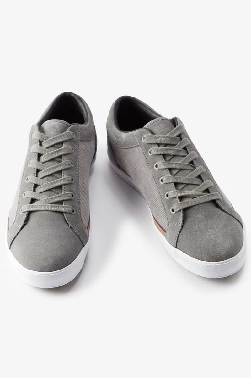 Men's Fred Perry Baseline Shoes Grey | 0376825-CK