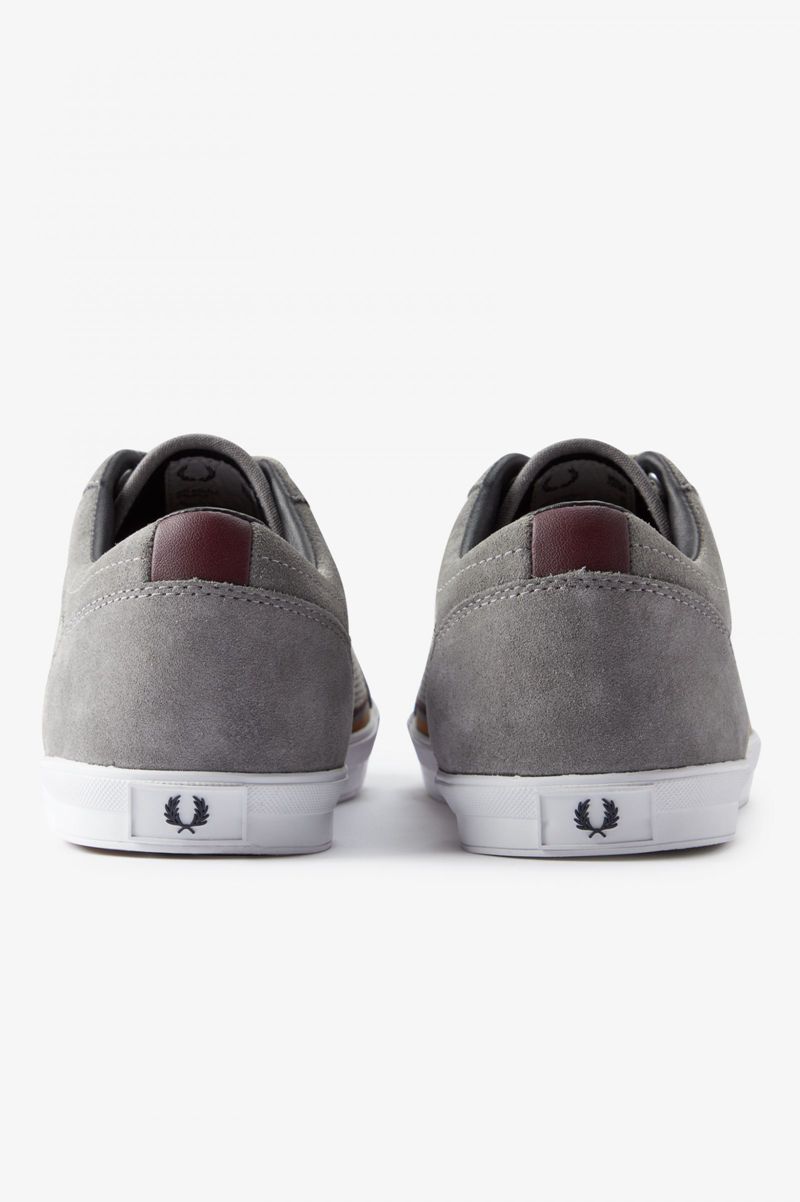 Men's Fred Perry Baseline Shoes Grey | 0376825-CK