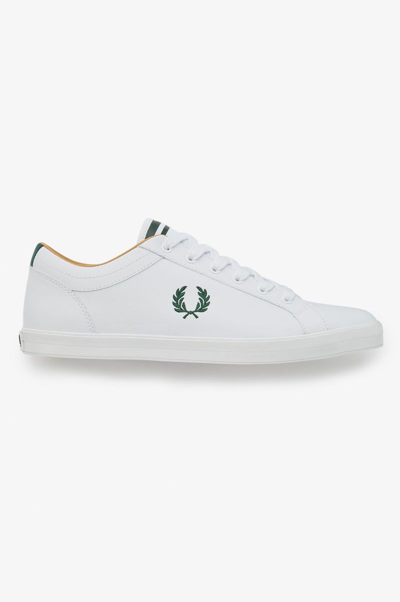 Men\'s Fred Perry Baseline Shoes White | 5271380-DZ