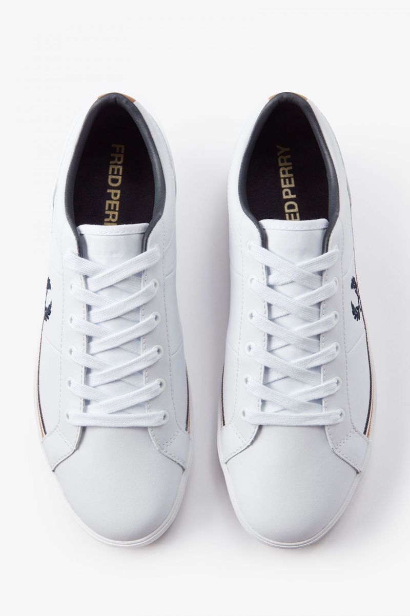 Men's Fred Perry Baseline Shoes White | 9407568-NE