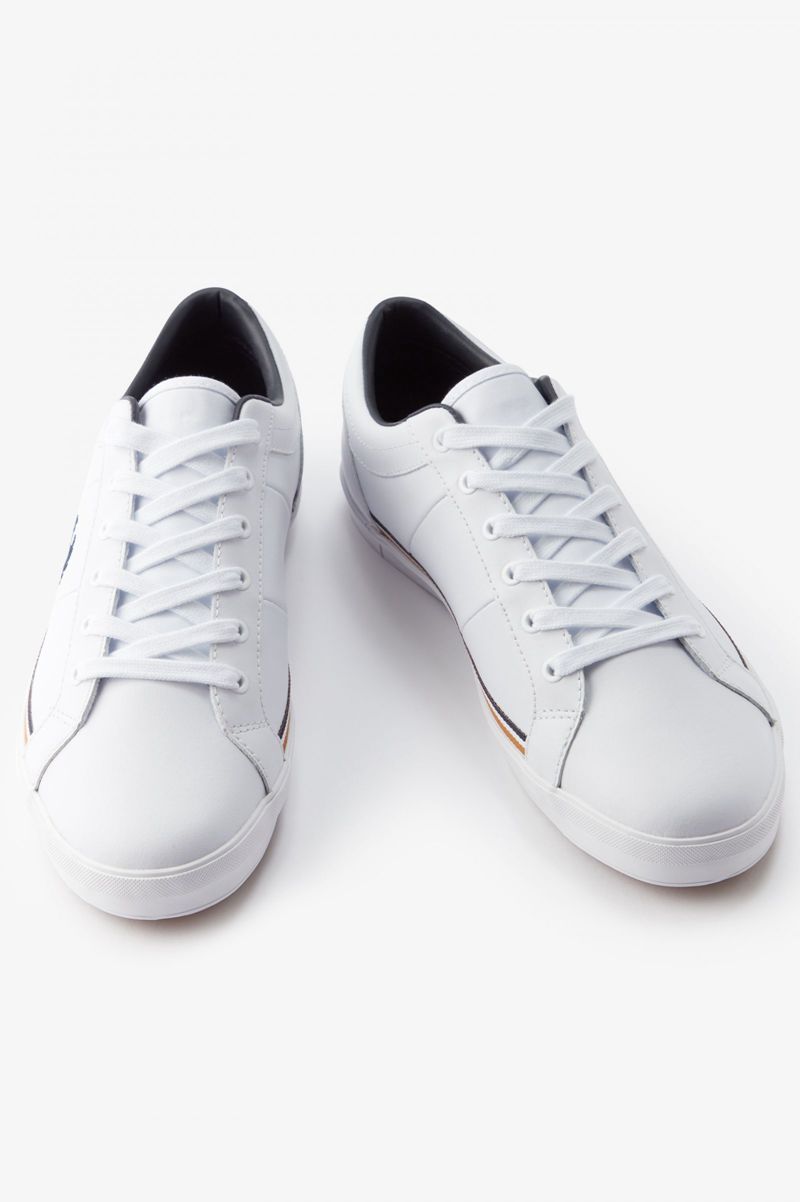 Men's Fred Perry Baseline Shoes White | 9407568-NE