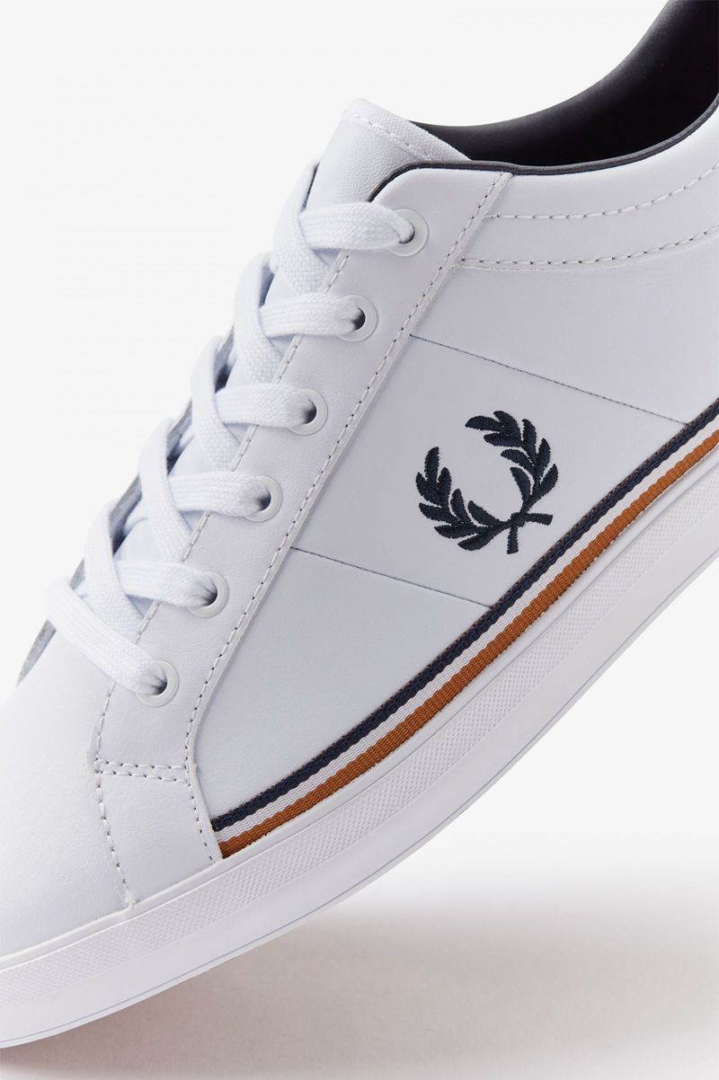 Men's Fred Perry Baseline Shoes White | 9407568-NE