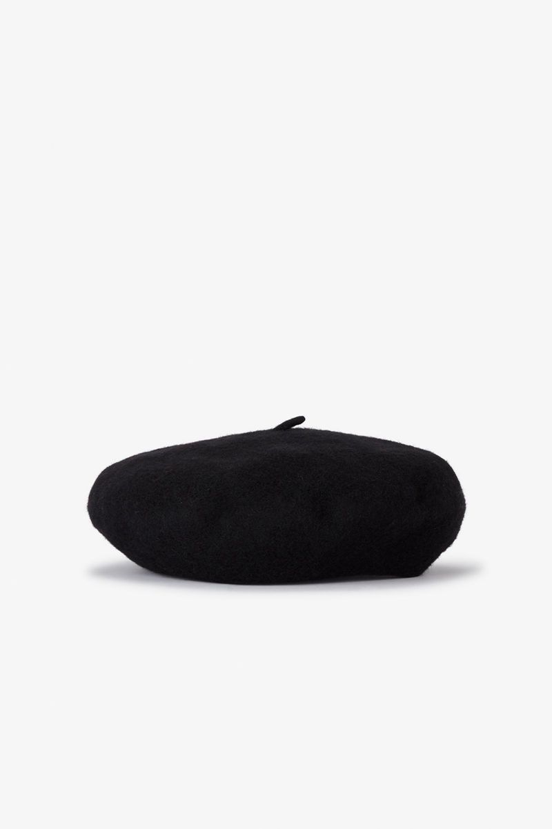 Men's Fred Perry Beret Hats Black | 6019324-MI