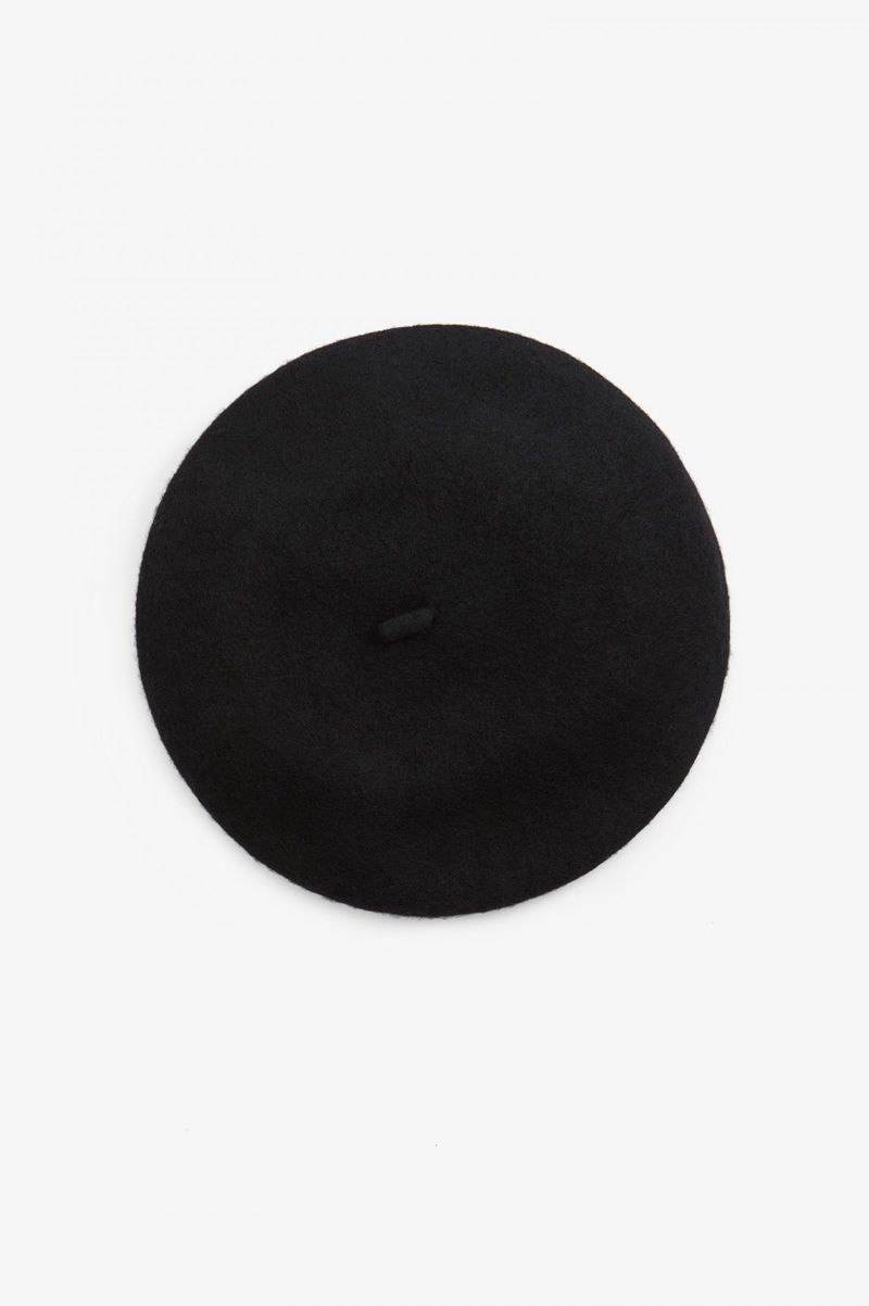 Men's Fred Perry Beret Hats Black | 6019324-MI