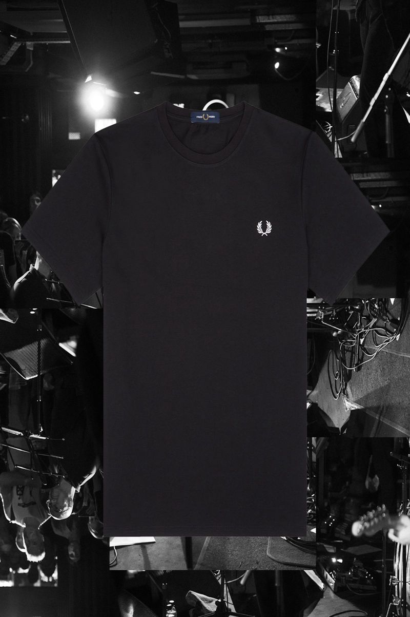 Men's Fred Perry Bristol Ringer T-Shirts Black | 8904521-WV