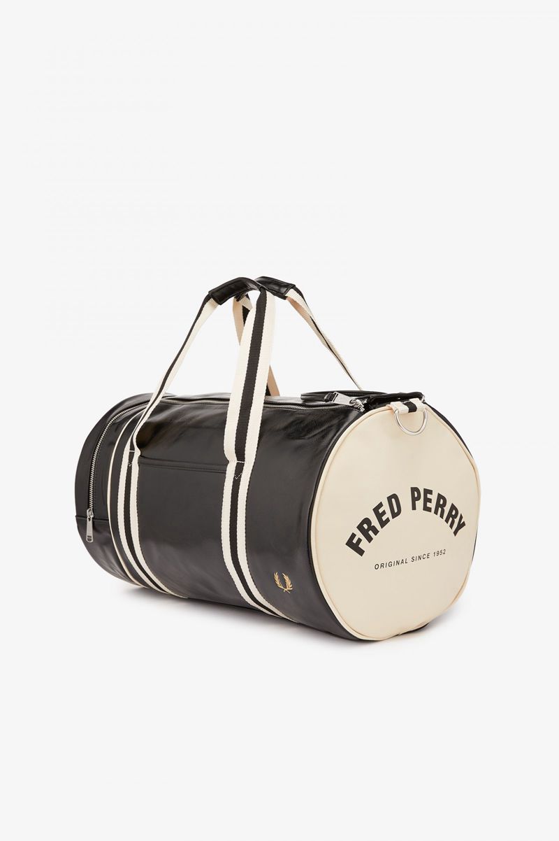 Men's Fred Perry Classic Barrel Bags Black | 2386517-SQ