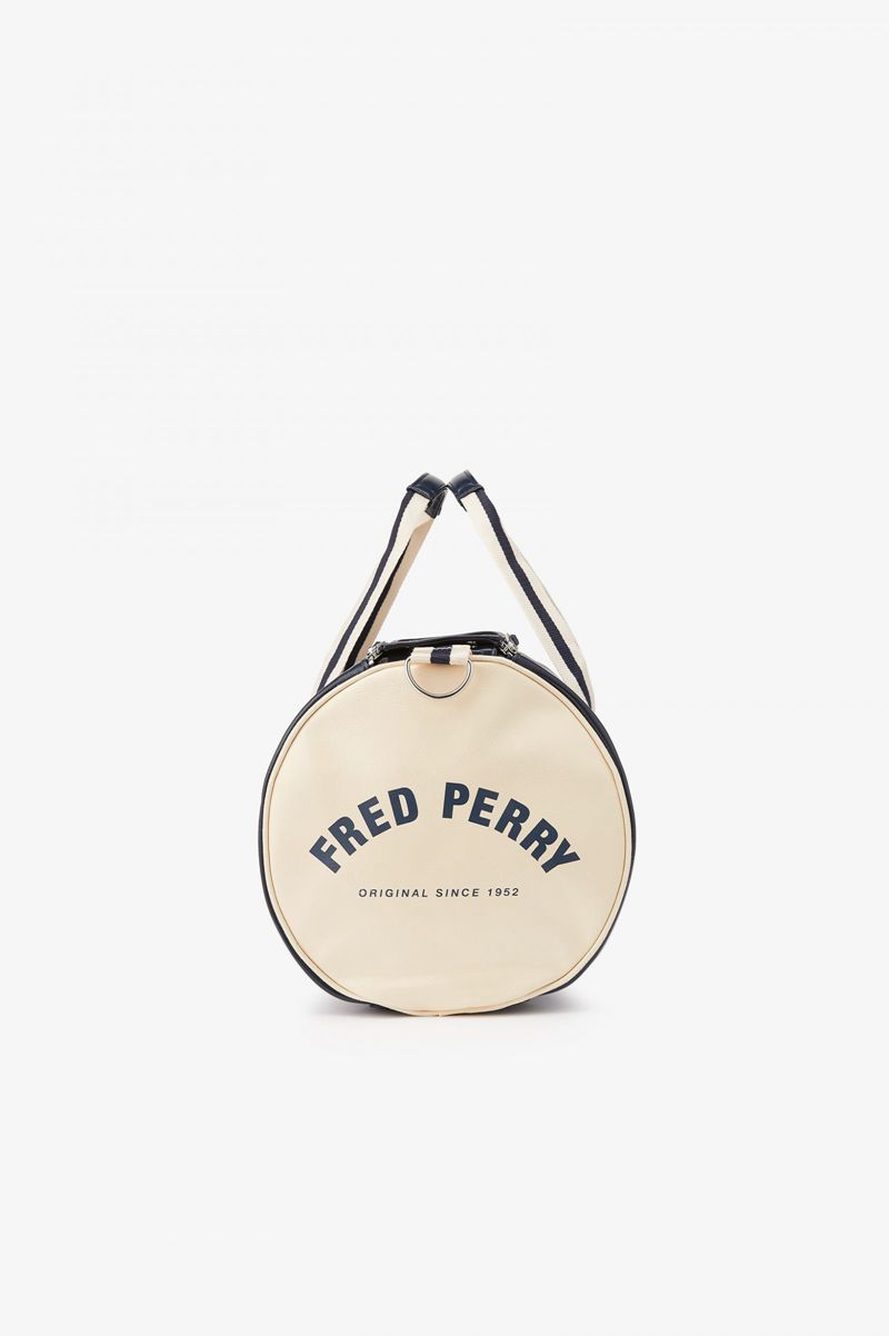 Men's Fred Perry Classic Barrel Bags Navy | 0271458-YF