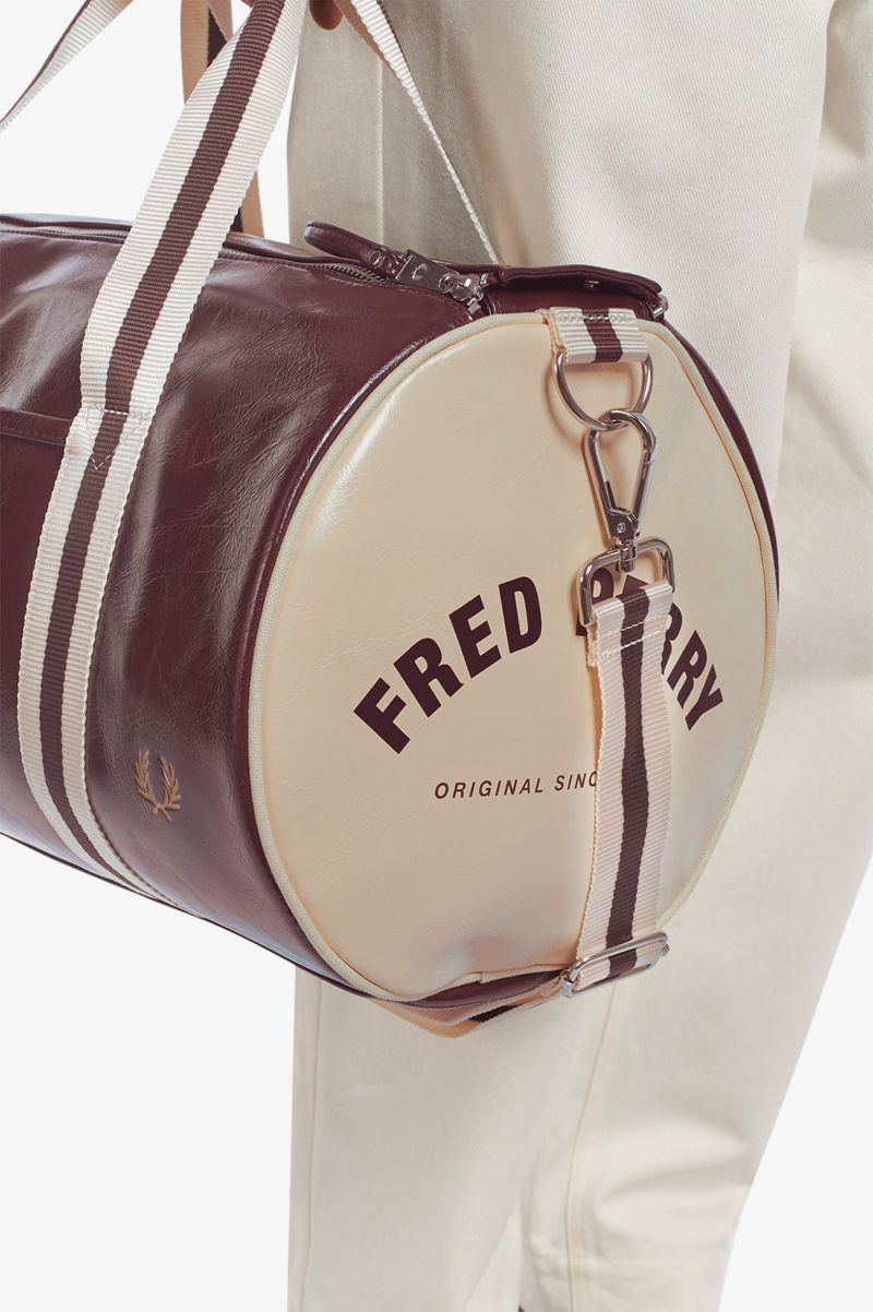 Men's Fred Perry Classic Barrel Bags Red | 3681052-QT