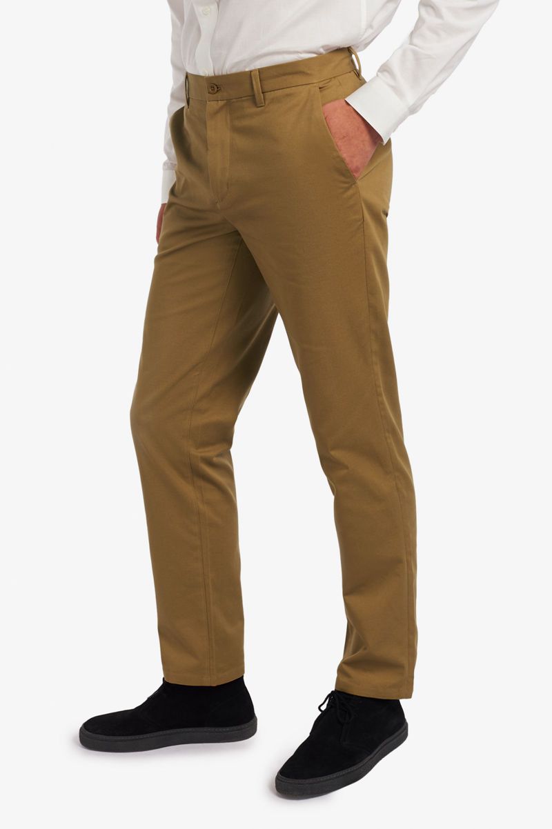 Men's Fred Perry Classic Pants Camel | 8034567-YJ