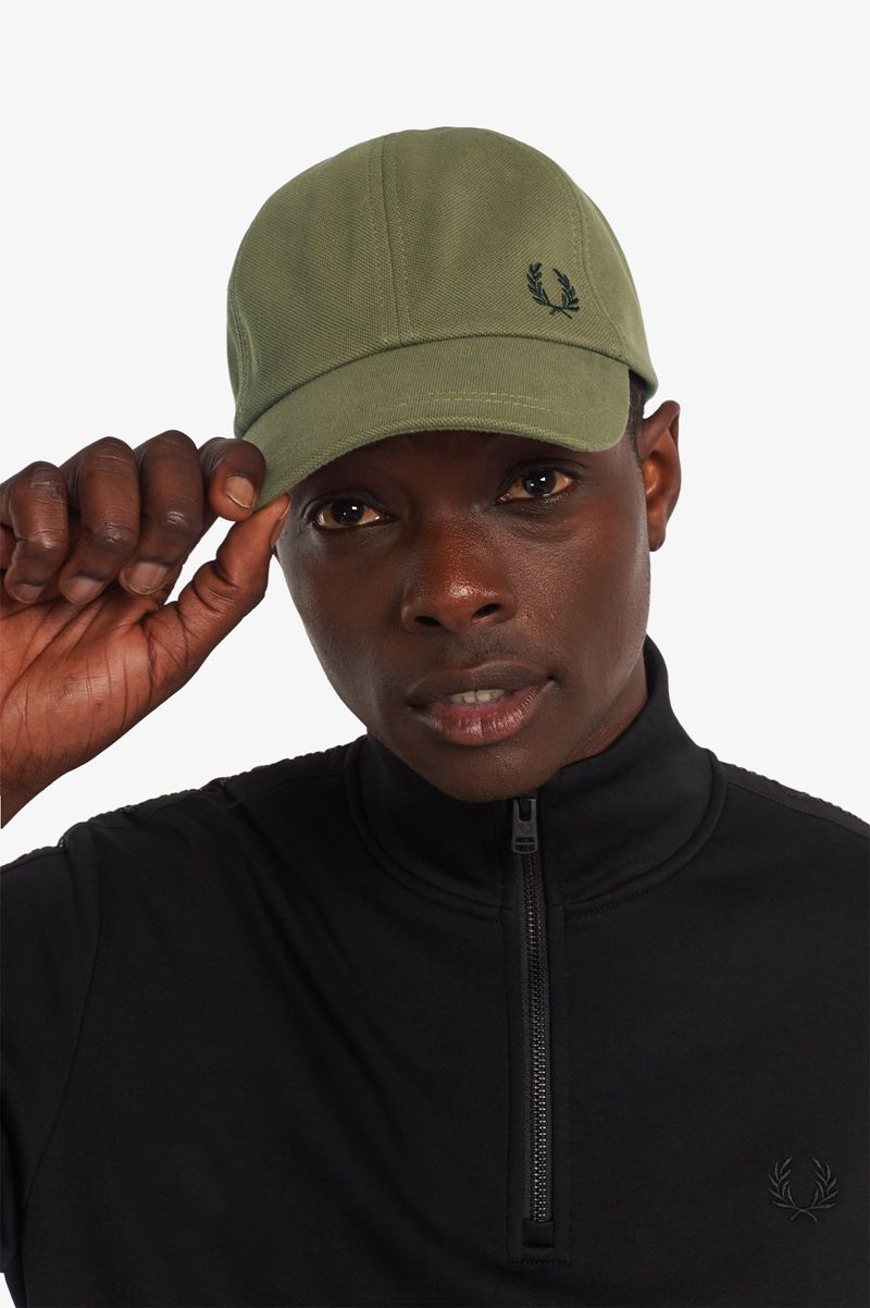 Men's Fred Perry Classic Piqué Hats Green | 5147263-AK