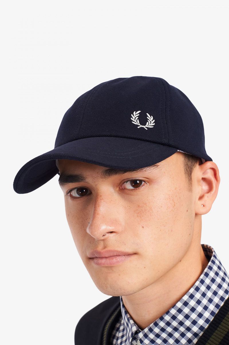 Men's Fred Perry Classic Piqué Hats Navy | 2934785-AF