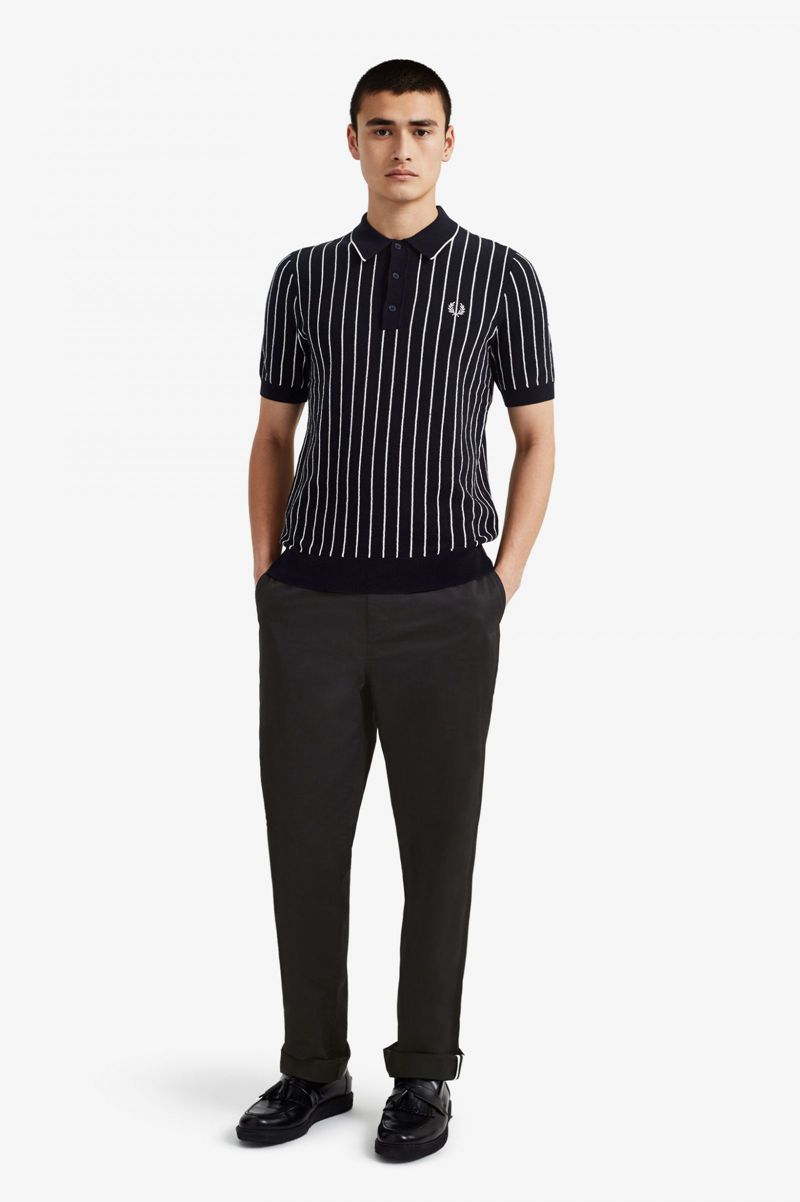 Men's Fred Perry Classic Trouser Pants Black | 1538796-HR