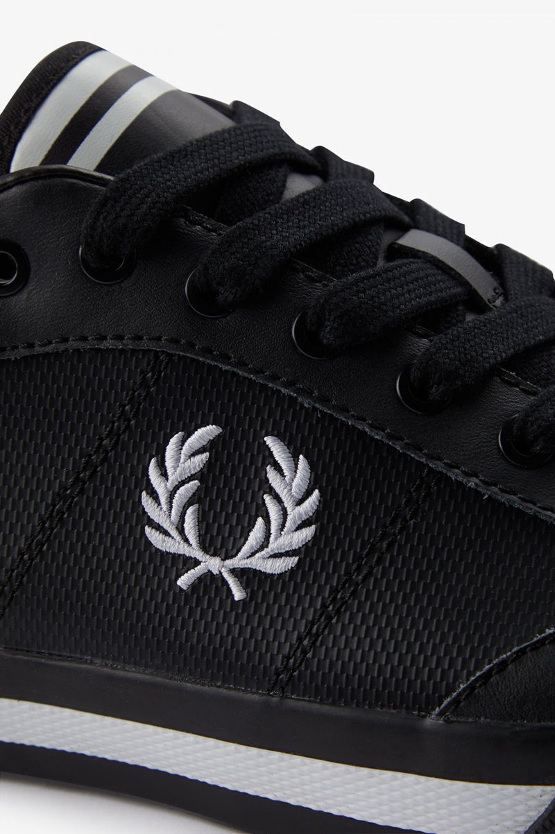 Men's Fred Perry Clay Shoes Black | 7149385-CF