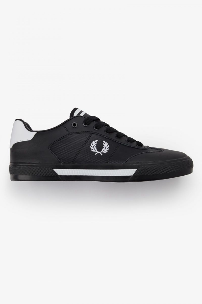 Men\'s Fred Perry Clay Shoes Black | 7149385-CF