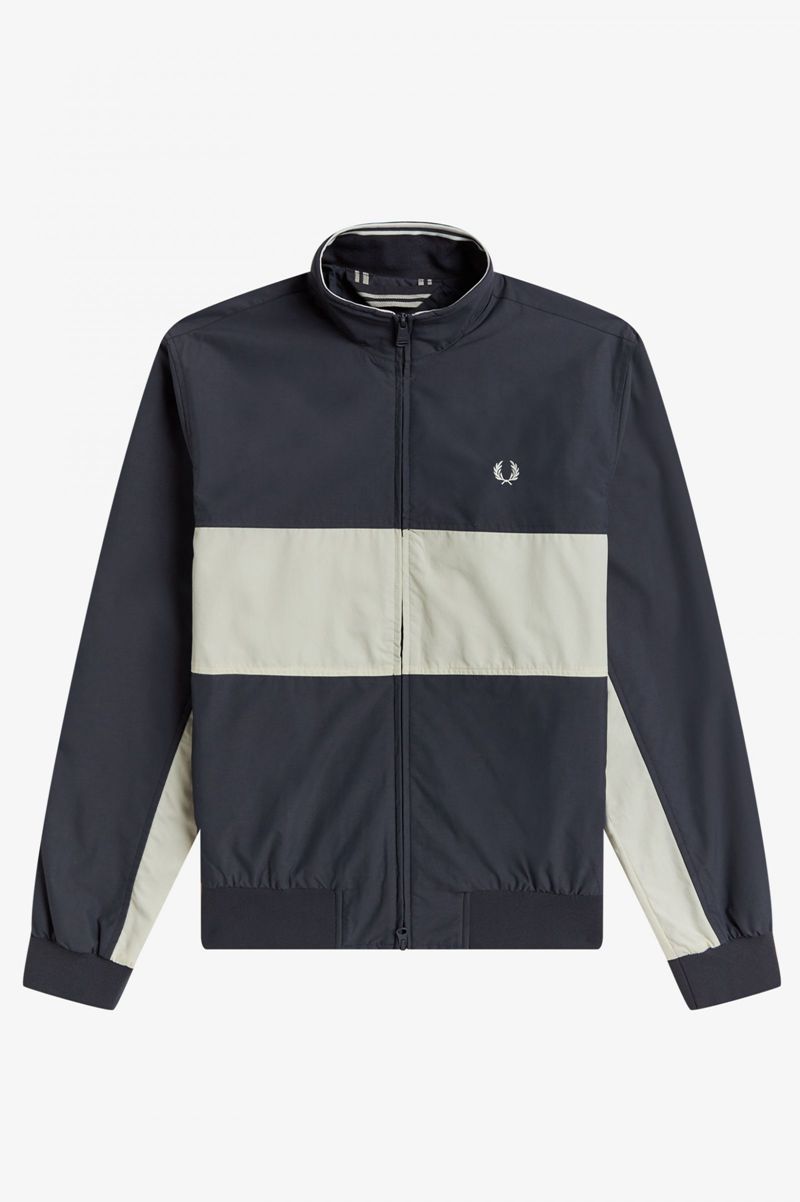 Men's Fred Perry Colour Block Brentham Jackets Deep Grey | 4870239-CE