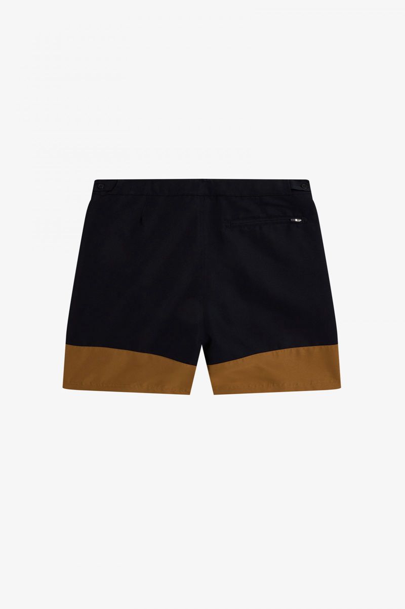 Men's Fred Perry Colour Block Swim Shorts Navy | 9536712-JK